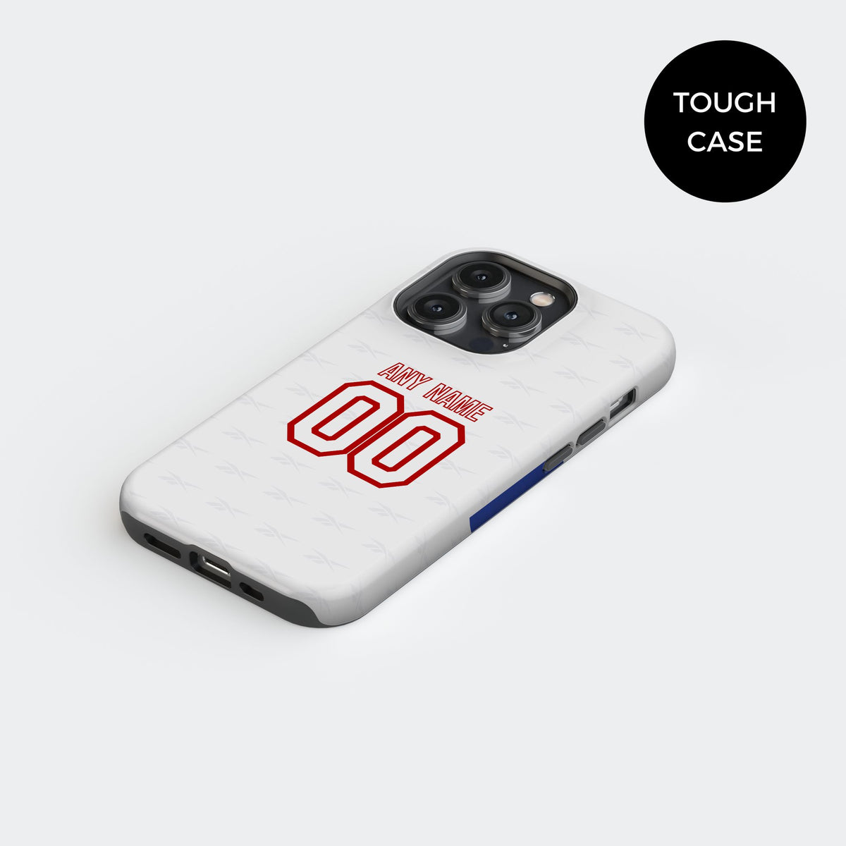 Phone case with the Universidad Católica 1998-99 Home football shirt design by RIPA Football