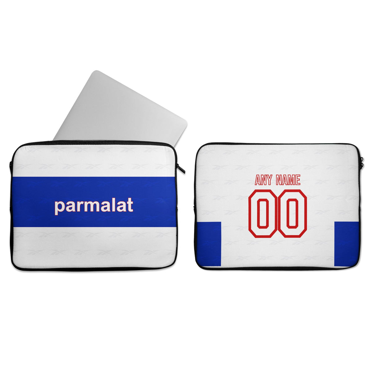 Laptop sleeve with the Universidad Católica 1998-99 Home football shirt design by RIPA Football