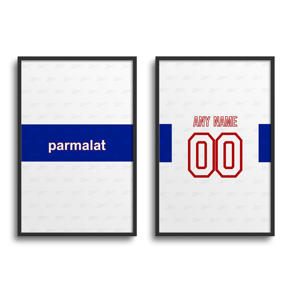 Print with the Universidad Católica 1998-99 Home football shirt design by RIPA Football