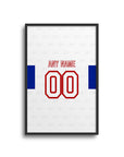 Print with the Universidad Católica 1998-99 Home football shirt design by RIPA Football