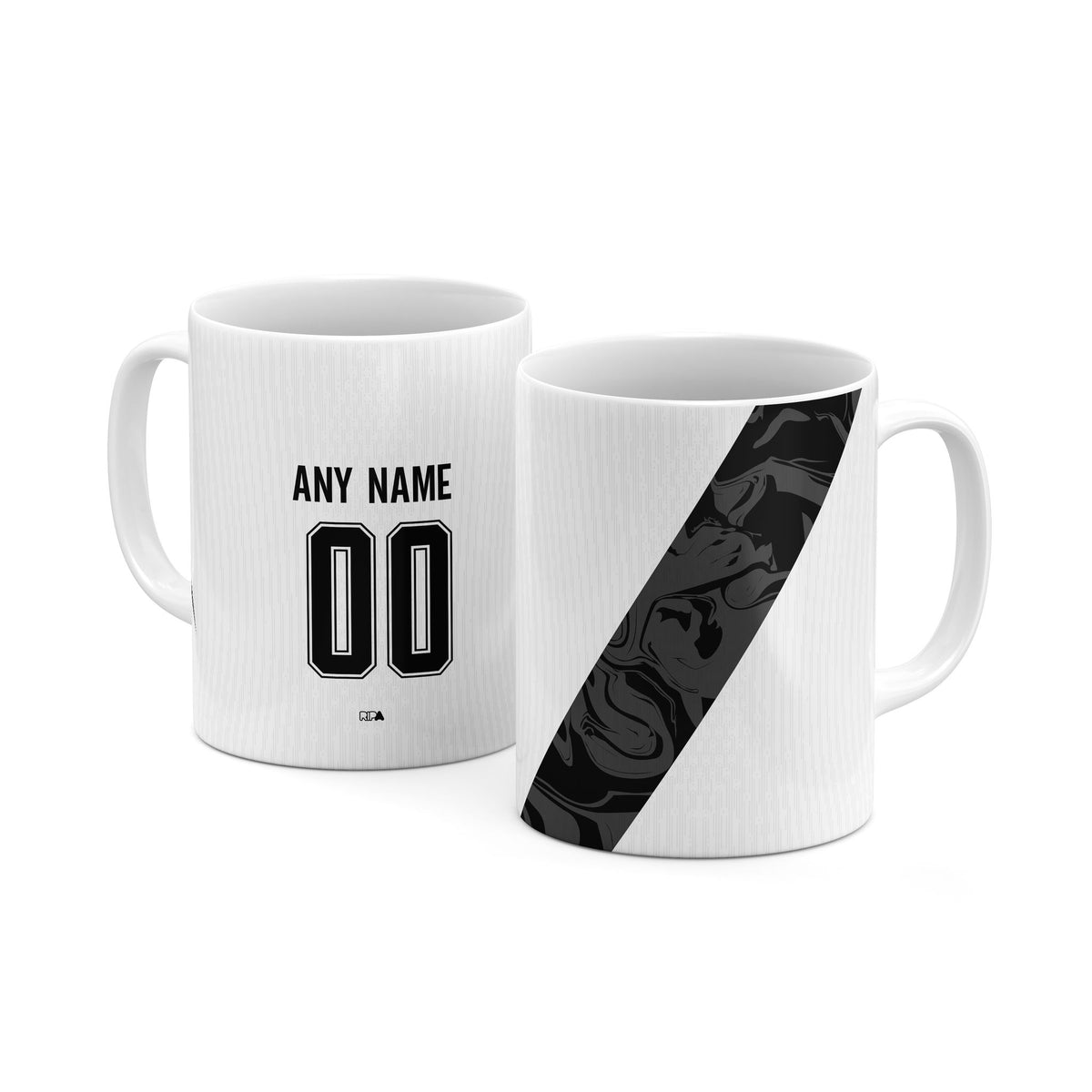 Mug with the Vasco da Gama 2026 Away football shirt design by RIPA Football