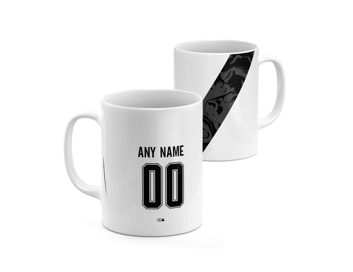 Mug with the Vasco da Gama 2026 Away football shirt design by RIPA Football