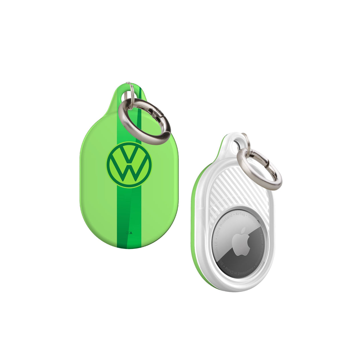 AirTag holder with the Wolfsburg 2024-25 Home football shirt design by RIPA Football