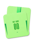 Coaster with the Wolfsburg 2024-25 Home football shirt design by RIPA Football