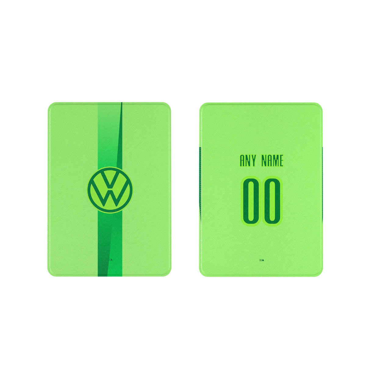 iPad case with the Wolfsburg 2024-25 Home football shirt design by RIPA Football