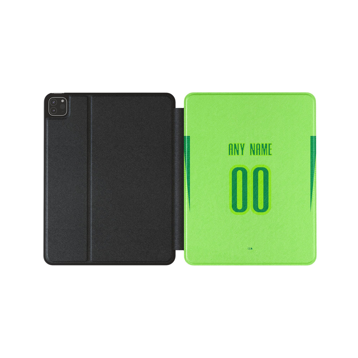 iPad case with the Wolfsburg 2024-25 Home football shirt design by RIPA Football