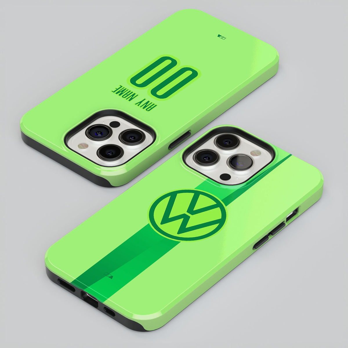 Phone case with the Wolfsburg 2024-25 Home football shirt design by RIPA Football