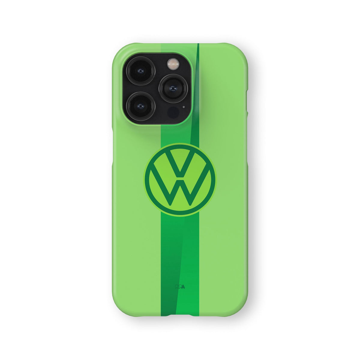 Phone case with the Wolfsburg 2024-25 Home football shirt design by RIPA Football