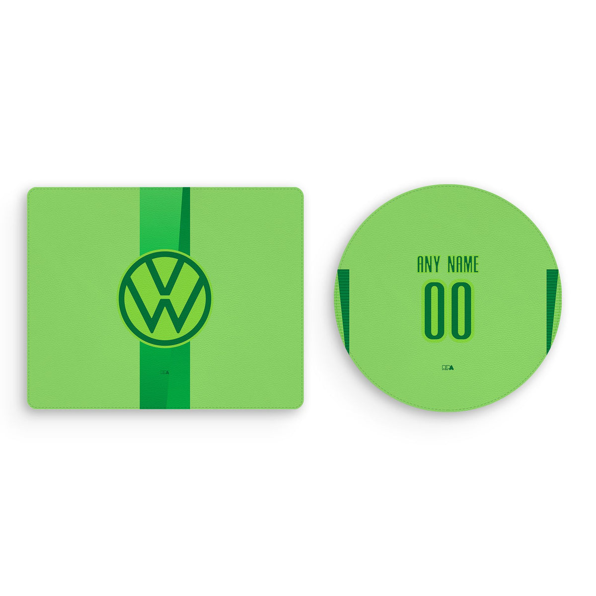 Mouse pad with the Wolfsburg 2024-25 Home football shirt design by RIPA Football