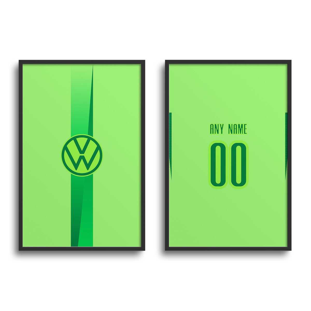 Print with the Wolfsburg 2024-25 Home football shirt design by RIPA Football