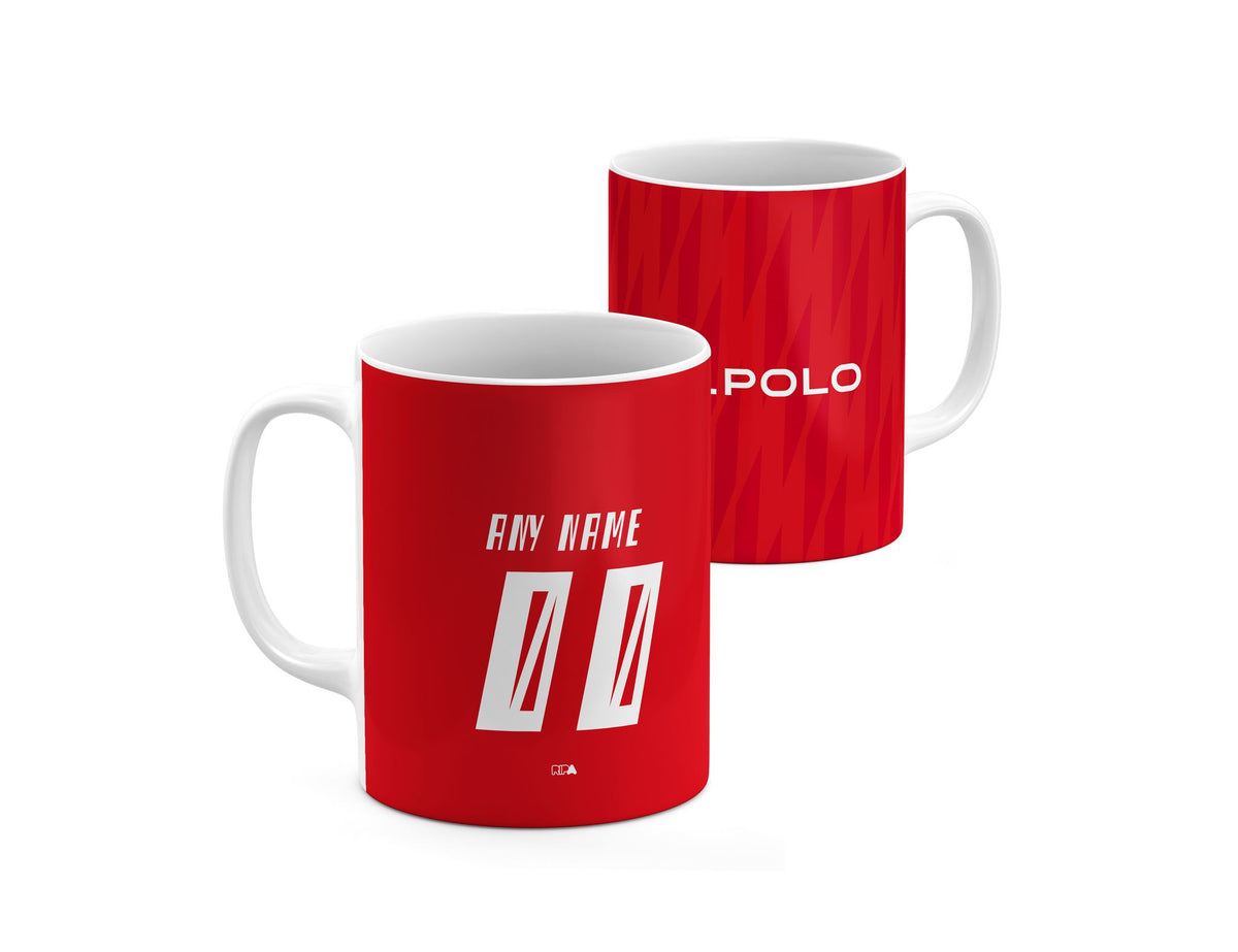 Mug with the Wolfsburg 2026-27 Third football shirt design by RIPA Football