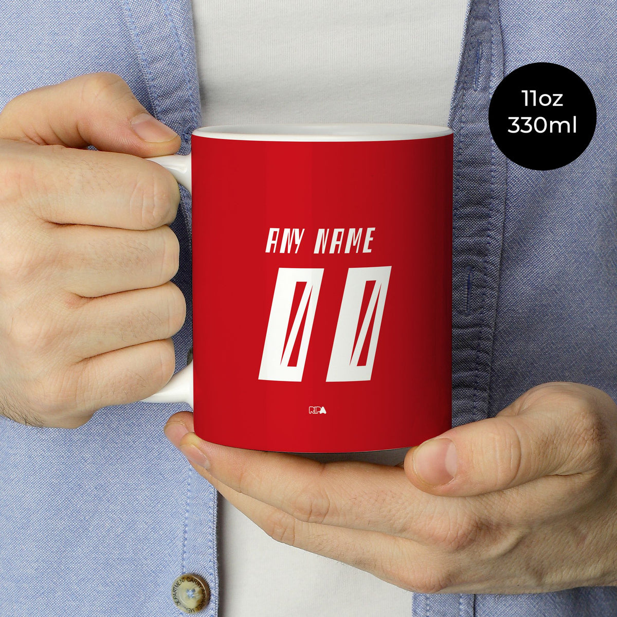 Mug with the Wolfsburg 2026-27 Third football shirt design by RIPA Football