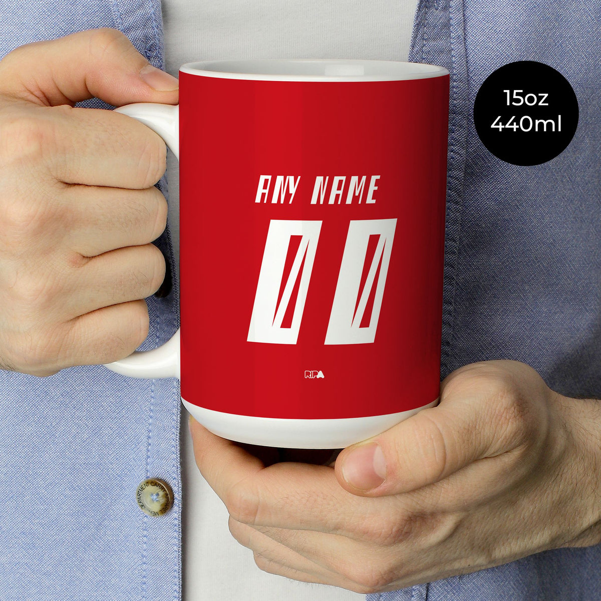 Mug with the Wolfsburg 2026-27 Third football shirt design by RIPA Football
