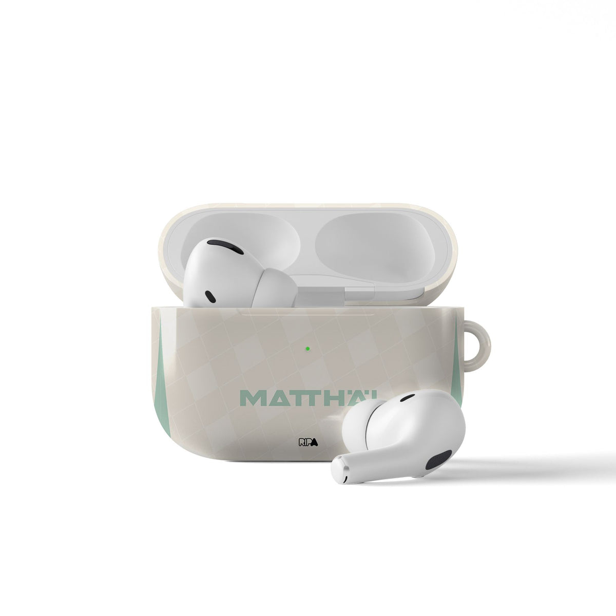 AirPods case with the Werder Bremen 2024-25 Away football shirt design by RIPA Football