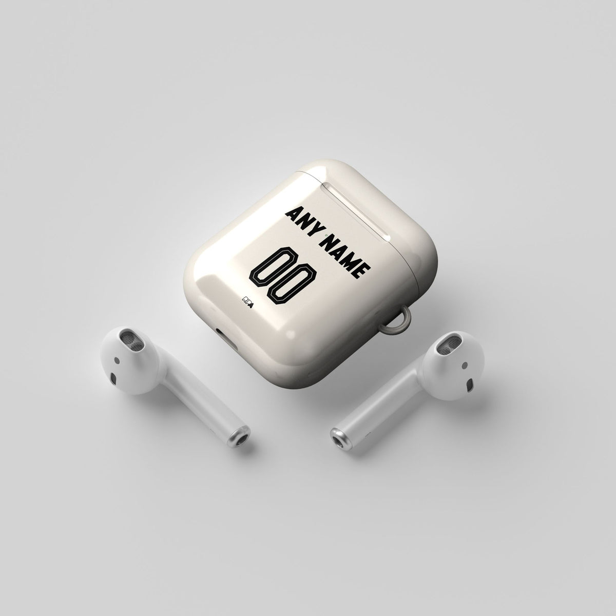 AirPods case with the Werder Bremen 2024-25 Away football shirt design by RIPA Football