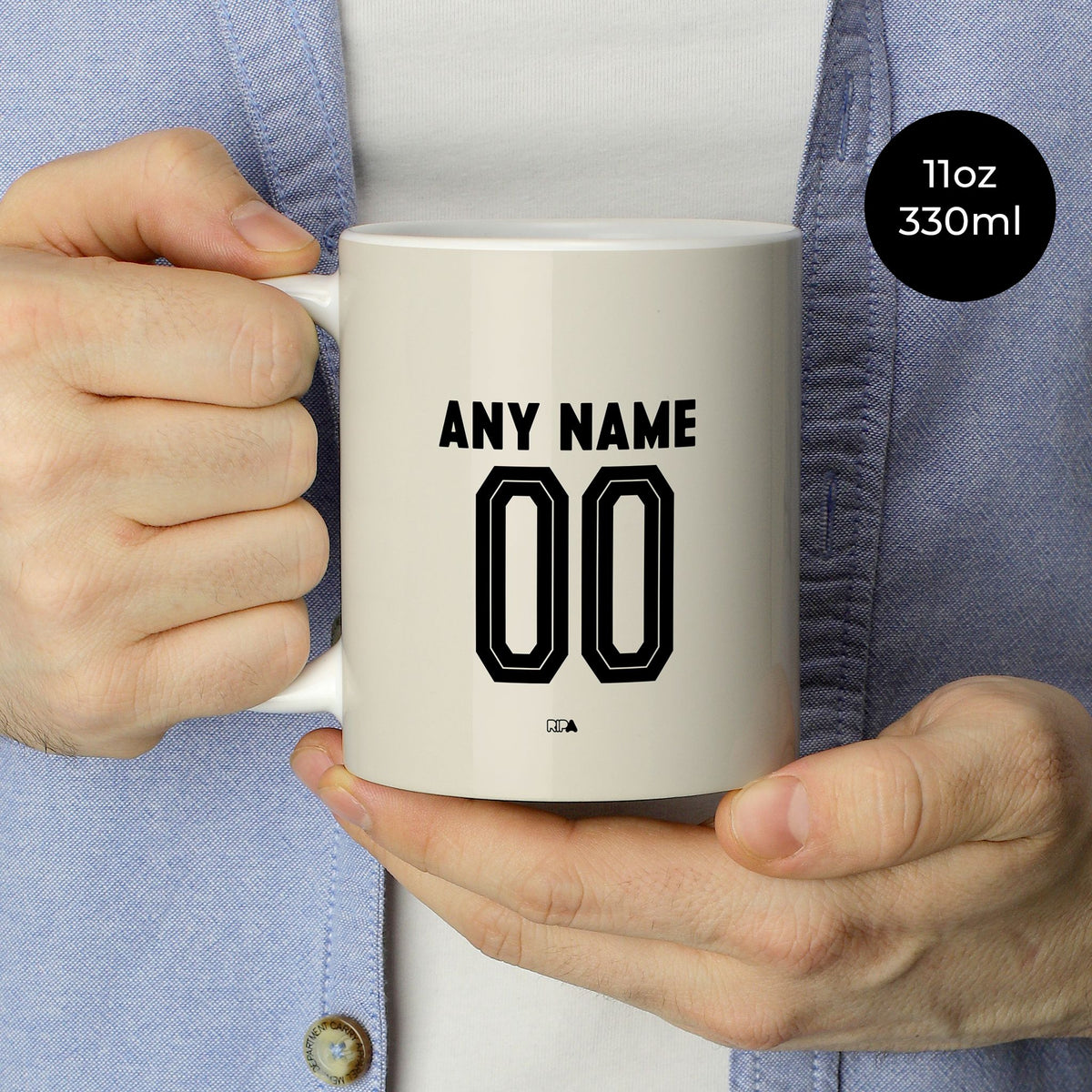 Mug with the Werder Bremen 2024-25 Away football shirt design by RIPA Football