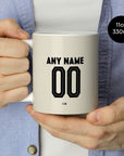 Mug with the Werder Bremen 2024-25 Away football shirt design by RIPA Football
