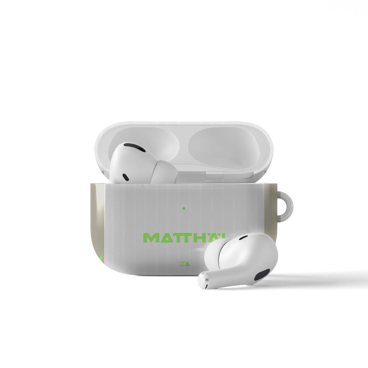 AirPods case with the Werder Bremen 2025-26 Third football shirt design by RIPA Football