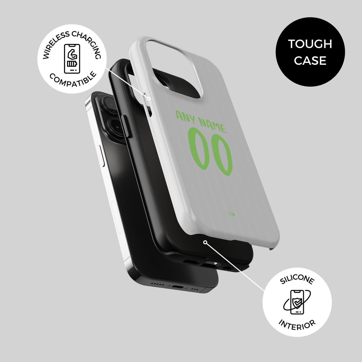 Phone case with the Werder Bremen 2025-26 Third football shirt design by RIPA Football