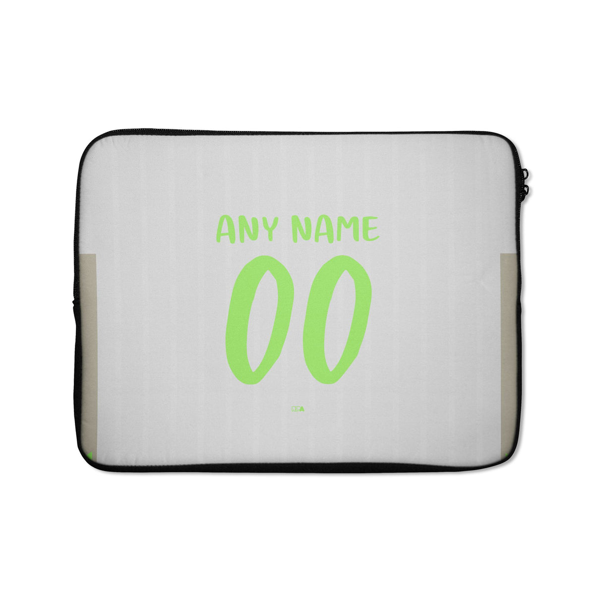 Laptop sleeve with the Werder Bremen 2025-26 Third football shirt design by RIPA Football