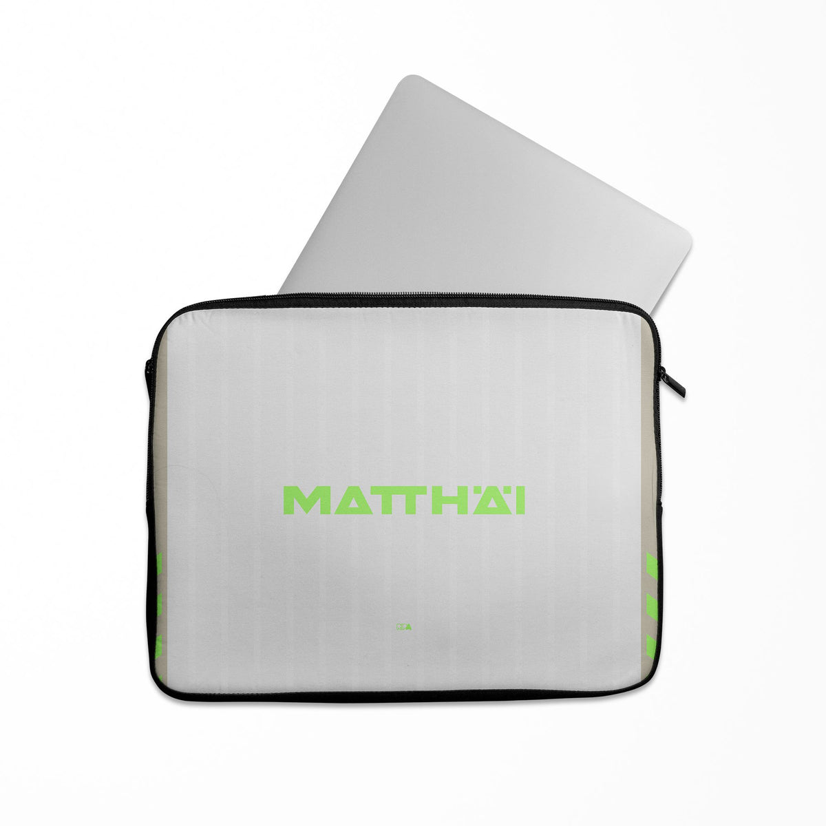 Laptop sleeve with the Werder Bremen 2025-26 Third football shirt design by RIPA Football