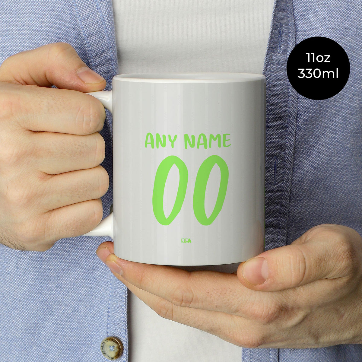 Mug with the Werder Bremen 2025-26 Third football shirt design by RIPA Football