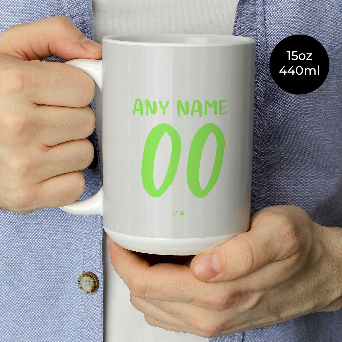 Mug with the Werder Bremen 2025-26 Third football shirt design by RIPA Football