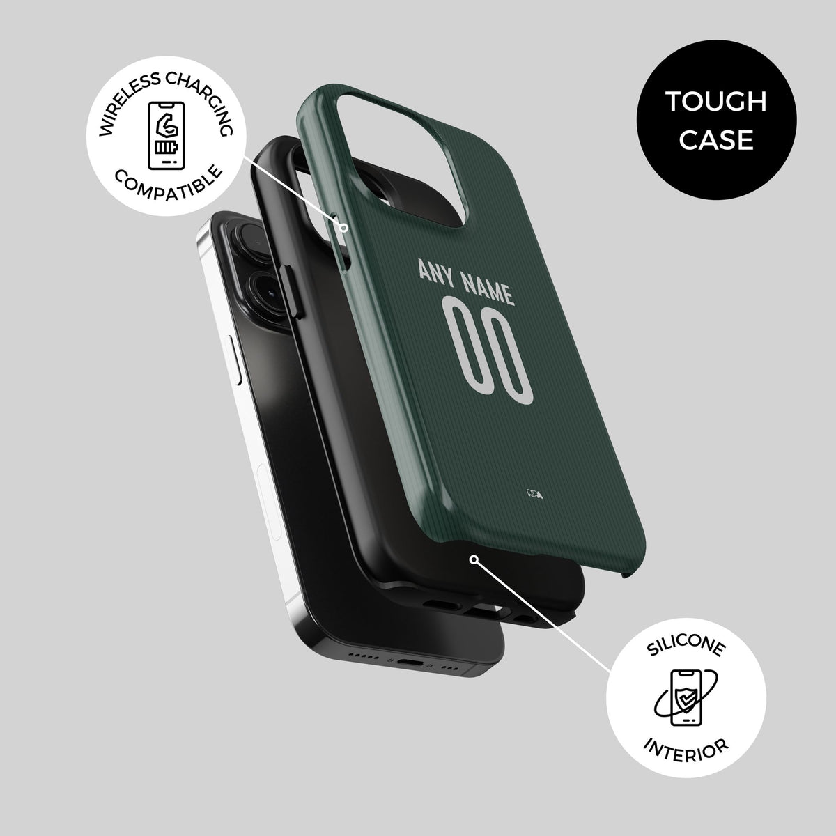 Phone case with the Werder Bremen 2026-27 Away football shirt design by RIPA Football