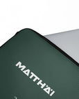 Laptop sleeve with the Werder Bremen 2026-27 Away football shirt design by RIPA Football