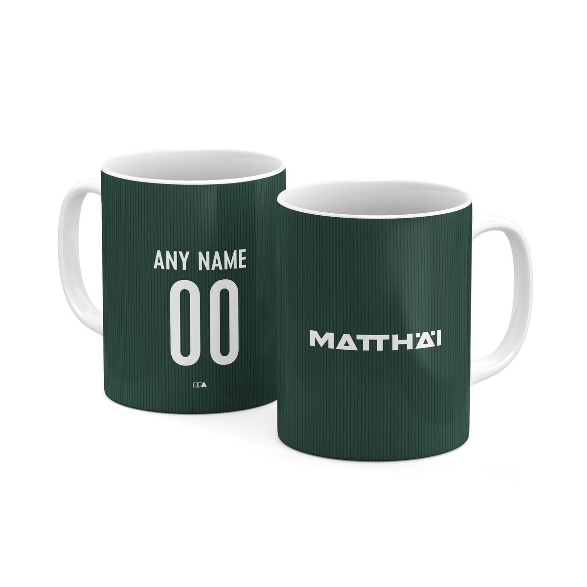 Mug with the Werder Bremen 2026-27 Away football shirt design by RIPA Football