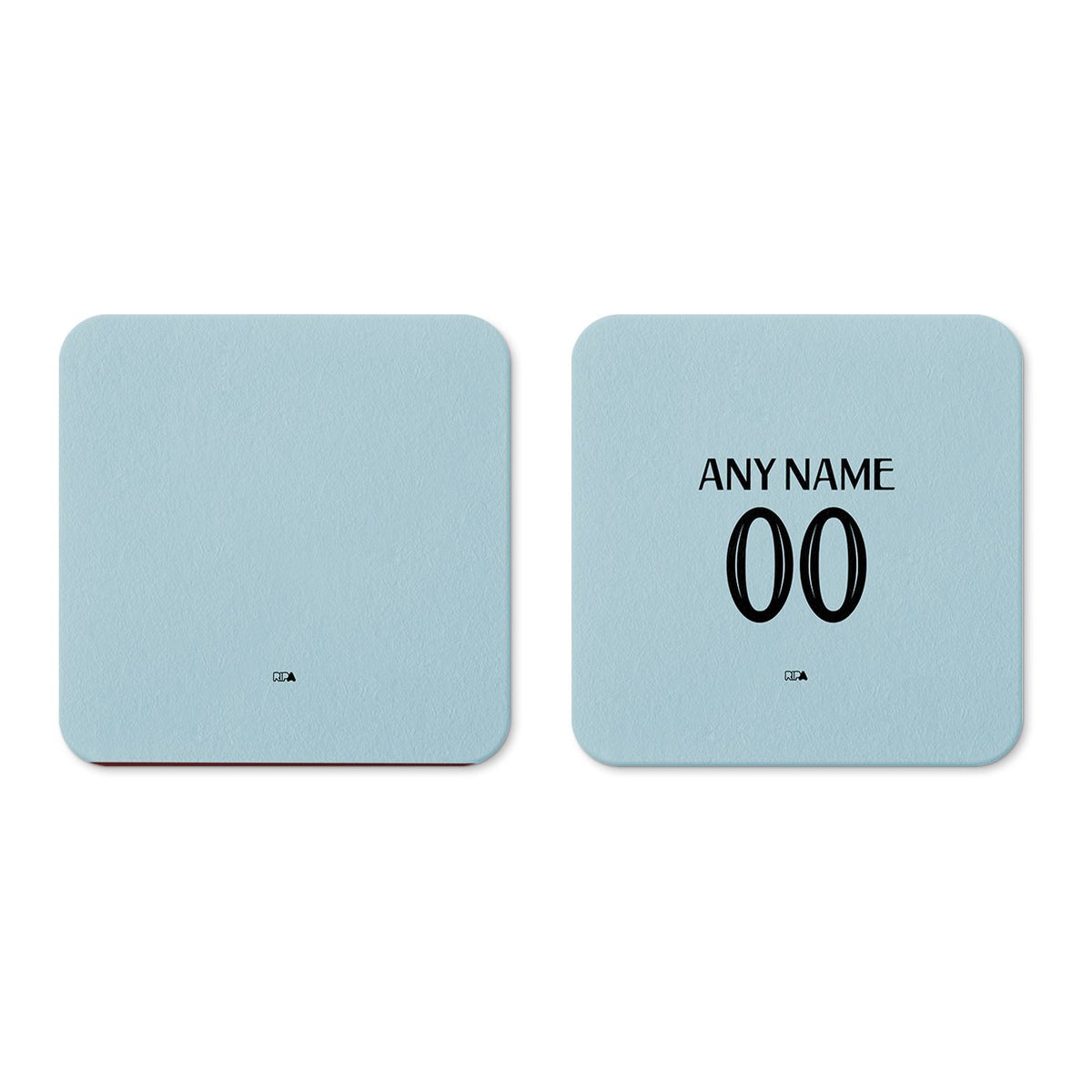 Coaster with the West Ham United 2024-25 Home football shirt design by RIPA Football