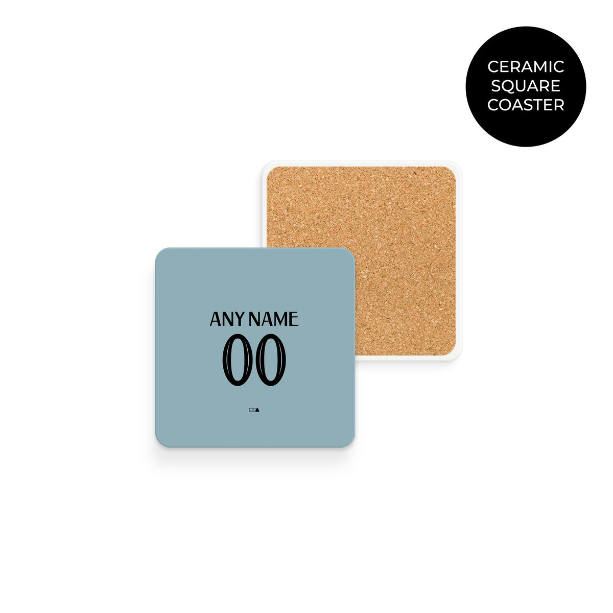 Coaster with the West Ham United 2024-25 Home football shirt design by RIPA Football