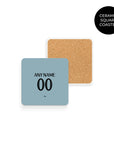 Coaster with the West Ham United 2024-25 Home football shirt design by RIPA Football