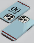 Phone case with the West Ham United 2024-25 Home football shirt design by RIPA Football