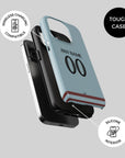Phone case with the West Ham United 2024-25 Home football shirt design by RIPA Football