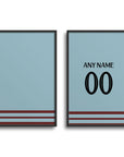 Print with the West Ham United 2024-25 Home football shirt design by RIPA Football