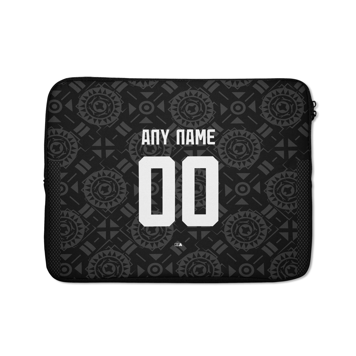 Laptop sleeve with the Wolverhampton 2025-26 Goalkeeper football shirt design by RIPA Football