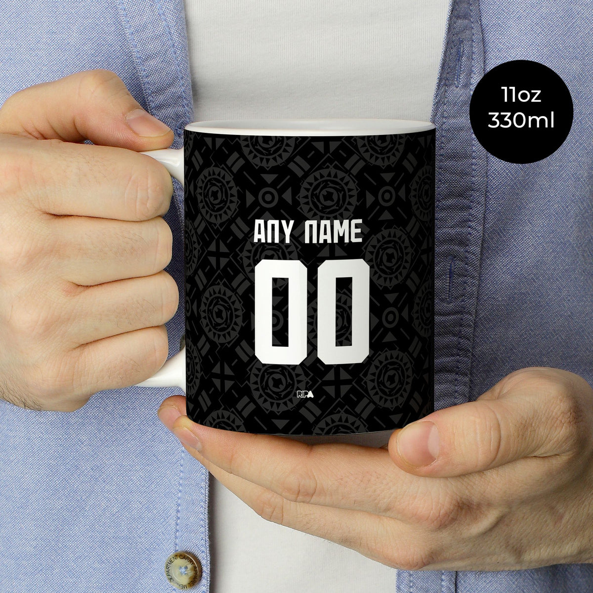Mug with the Wolverhampton 2025-26 Goalkeeper football shirt design by RIPA Football