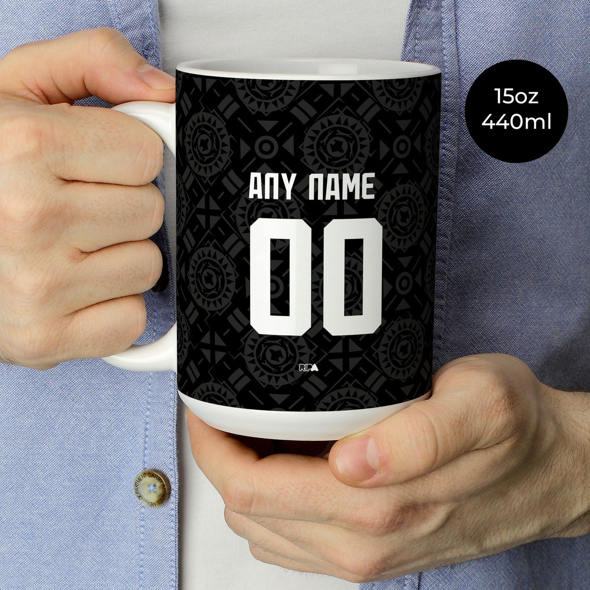 Mug with the Wolverhampton 2025-26 Goalkeeper football shirt design by RIPA Football