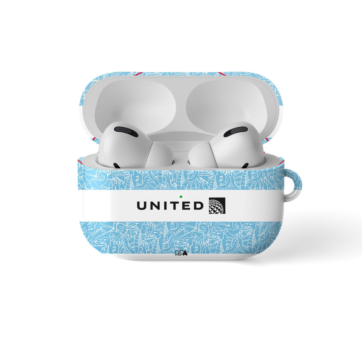 AirPods case with the Wrexham 2025-26 Third football shirt design by RIPA Football