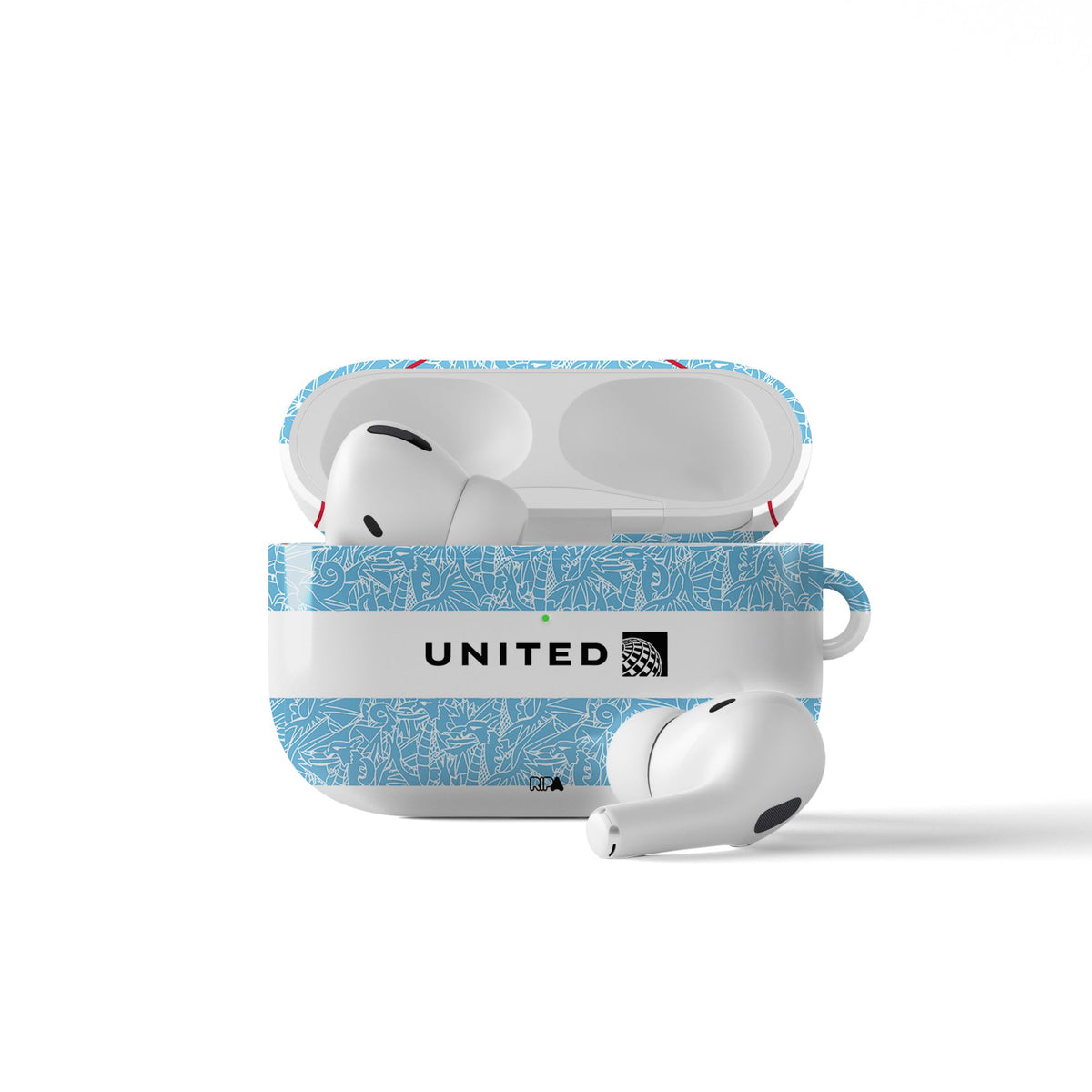 AirPods case with the Wrexham 2025-26 Third football shirt design by RIPA Football