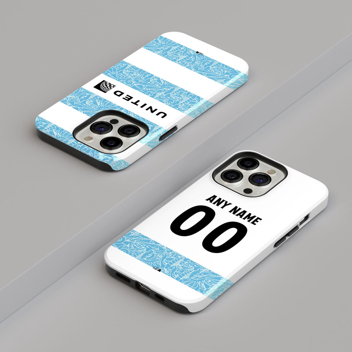 Phone case with the Wrexham 2025-26 Third football shirt design by RIPA Football