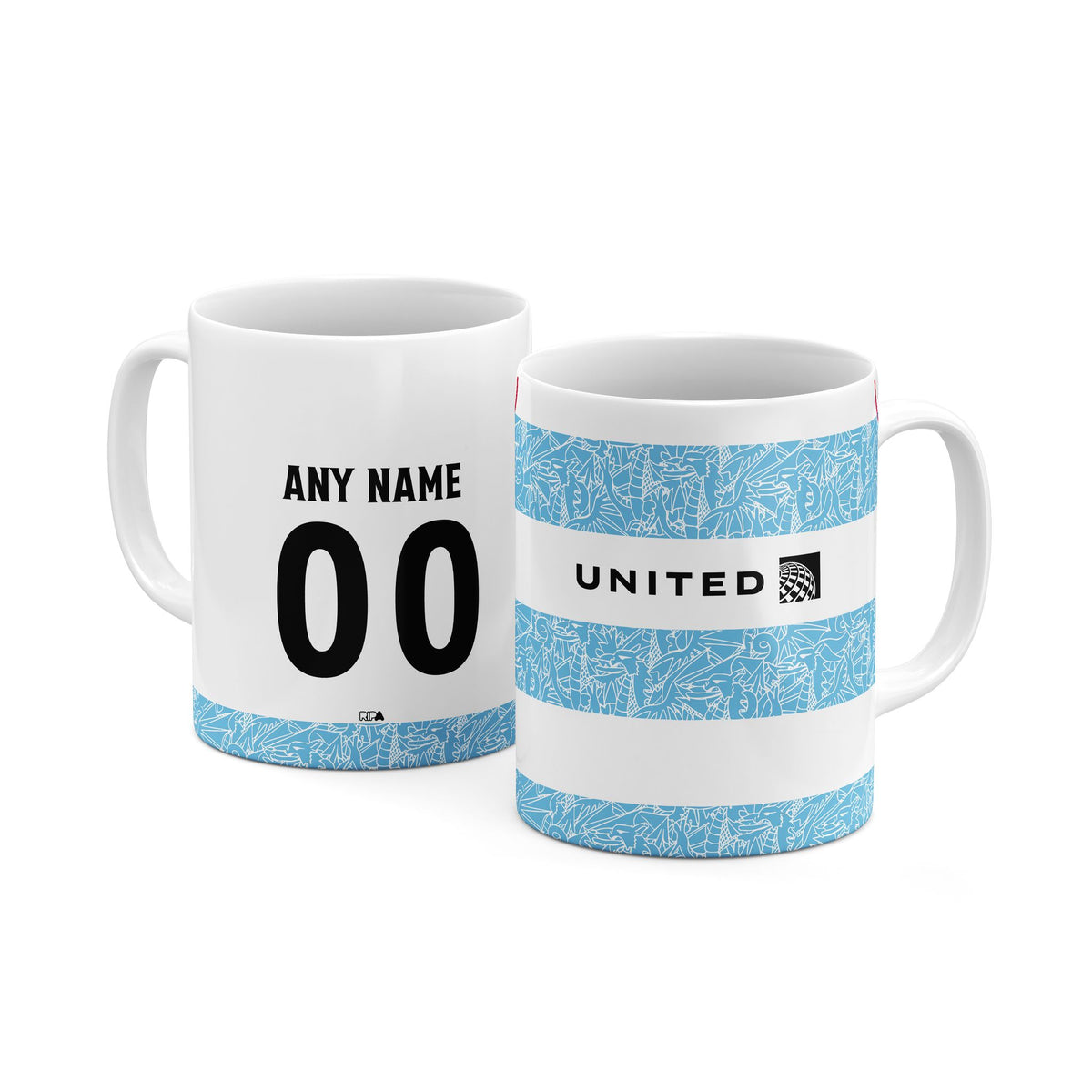 Mug with the Wrexham 2025-26 Third football shirt design by RIPA Football