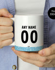 Mug with the Wrexham 2025-26 Third football shirt design by RIPA Football