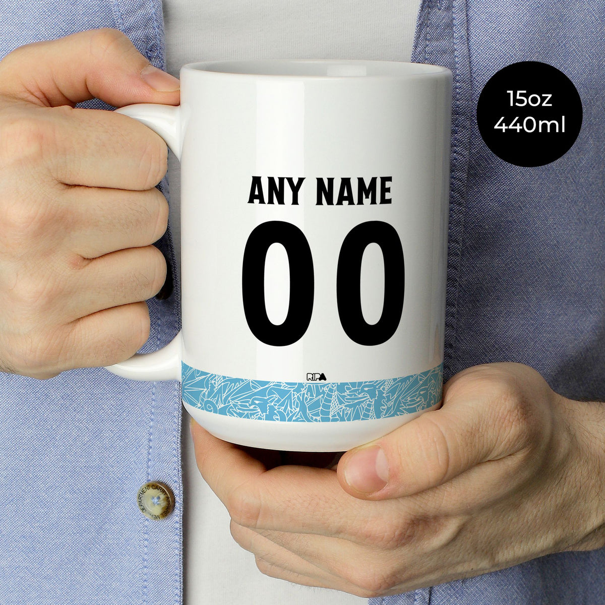 Mug with the Wrexham 2025-26 Third football shirt design by RIPA Football