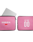 Laptop sleeve with the Xelajú 2025-26 Goalkeeper football shirt design by RIPA Football