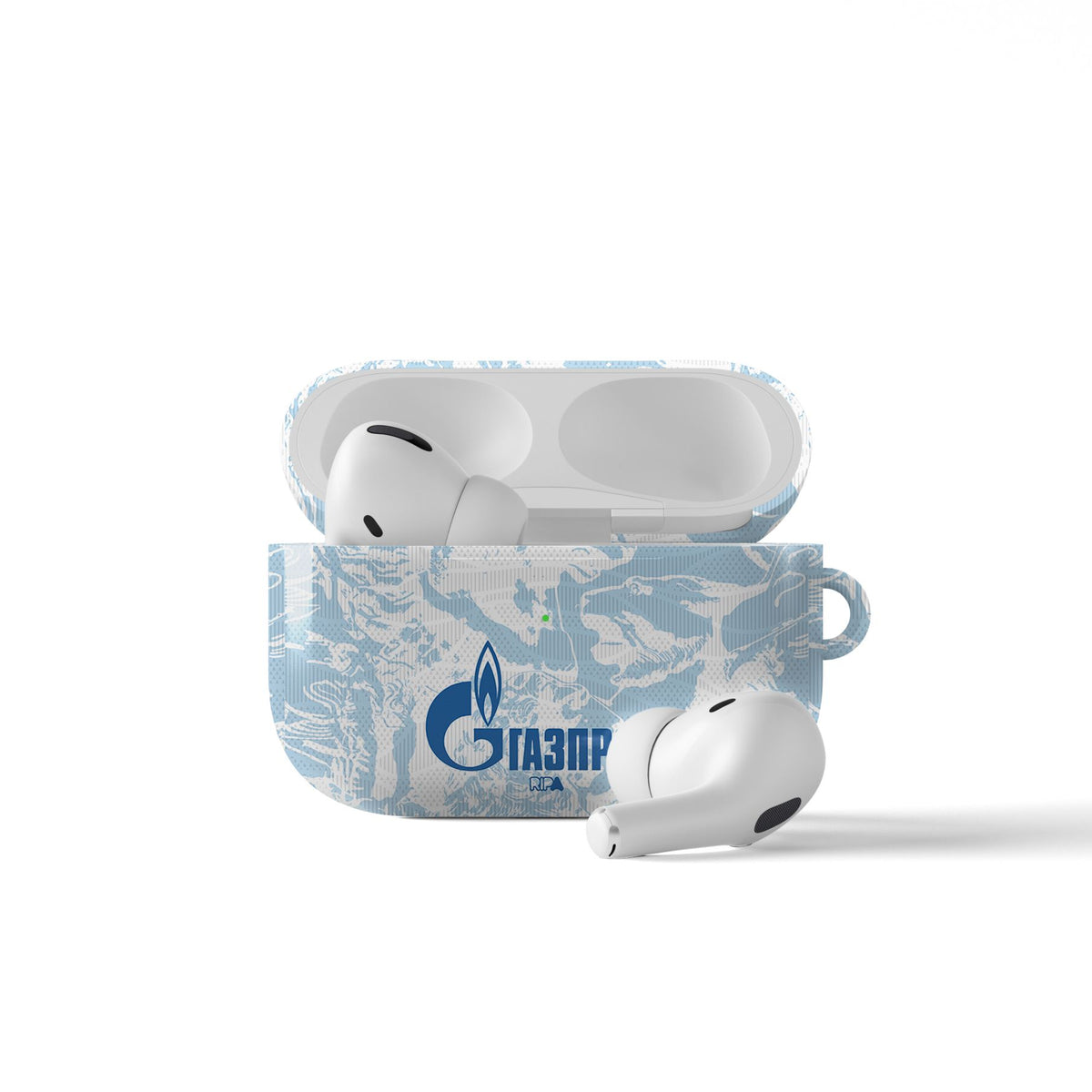 AirPods case with the Zenit 2024-25 Away football shirt design by RIPA Football