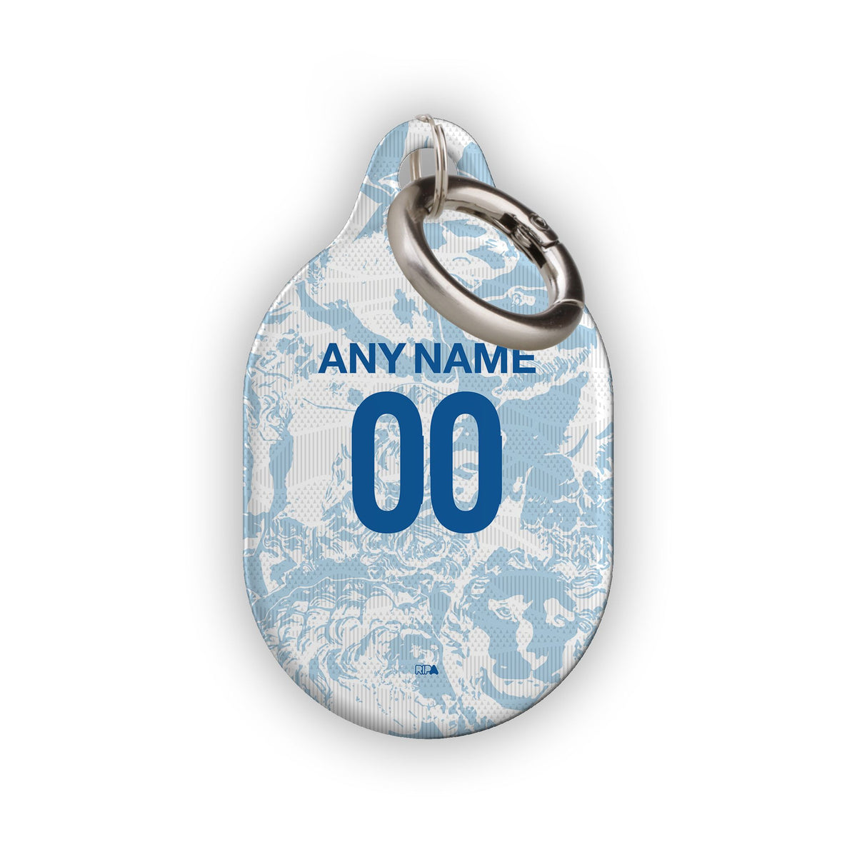 AirTag holder with the Zenit 2024-25 Away football shirt design by RIPA Football