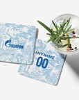 Coaster with the Zenit 2024-25 Away football shirt design by RIPA Football
