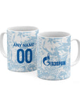 Mug with the Zenit 2024-25 Away football shirt design by RIPA Football